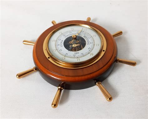 Vintage Barometer Round Barometer Ship Decorative Barometer Steering