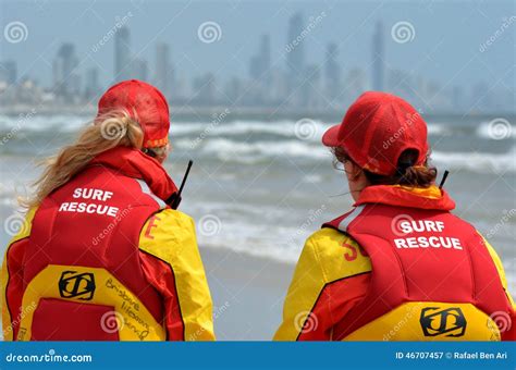 Australian Lifeguards In Gold Coast Queensland Australia Editorial