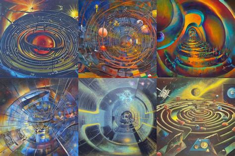 Escape From The Dark Matter Labyrinth By Wojciech Siudmak Oil O