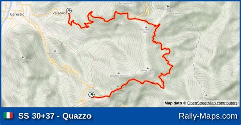 SS 30 37 Quazzo Stage Map Rallye Sanremo 1978 WRC Rally Maps