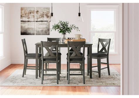 Caitbrook Counter Height Dining Table And Bar Stools Set Of 7