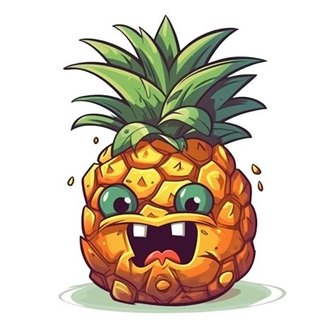 Cartoon Pineapple Ai Generative 23214910 Png