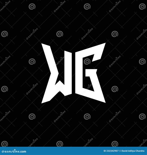 WG Logo Monogram Geometric Shape Style Stock Vector Illustration Of