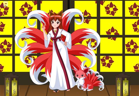 Kitsune Girl By Thescarlethuntress On Deviantart
