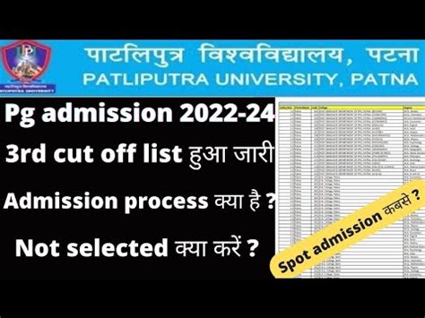 Ppu Pg Rd Cut Off List Ppu Pg Spot Admission Pg Ppu