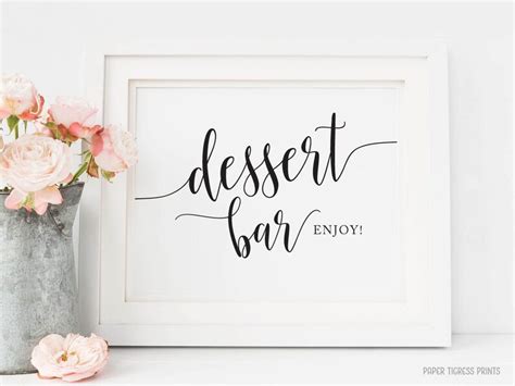 Dessert Bar Sign Printable Dessert Sign Dessert Table Sign Etsy