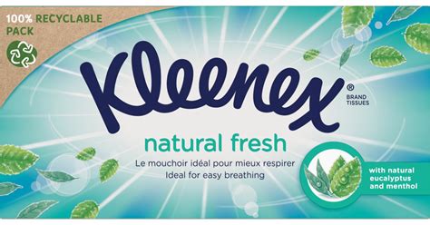 Kleenex Natural Fresh Box Mouchoirs En Papier Notino Fr