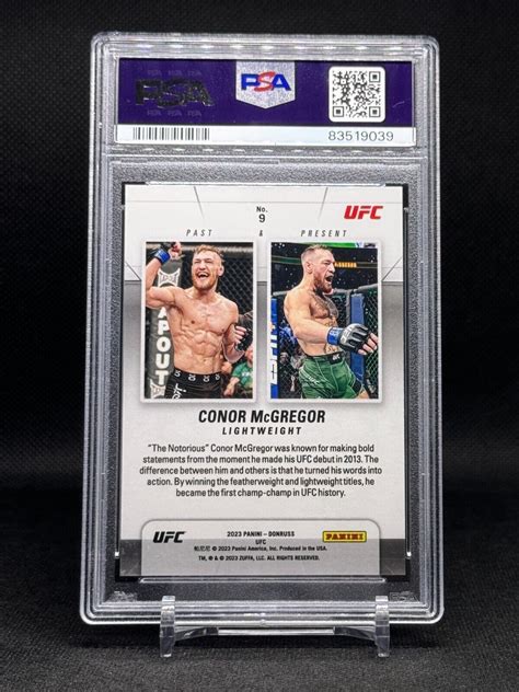 CONOR MCGREGOR 2023 Panini UFC Past And Present SSP Case Hit PSA 10 9