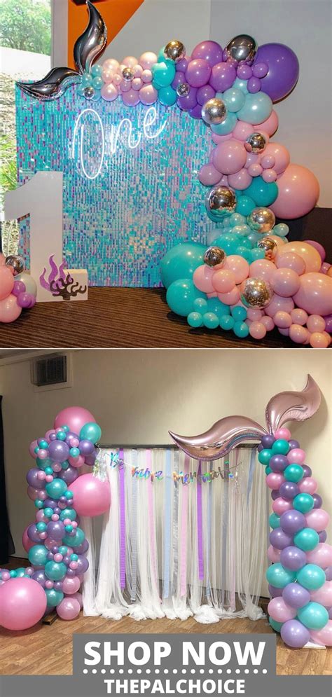 Balloons And Streamers Are On Display At The Entrance To A Mermaid