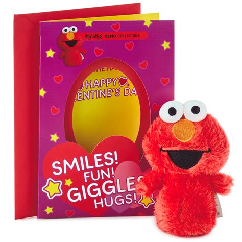 Itty Bittys® Sesame Street® Elmo Valentines Day Card With Stuffed