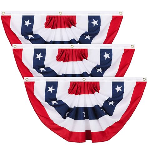 Patriotic Decorations 4th Of July Pleated Fan Flags American Us