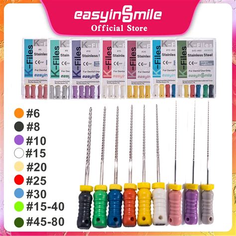 Easyinsmile Packs Dental Endodontic K Files Niti Endo Hand File