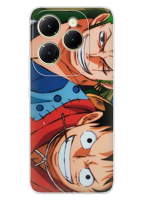 Infinix Hot чехол Луффи и Ророноа Зоро смеются крупным планом Ван Пис One Piece