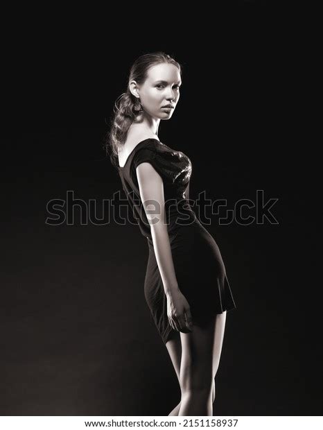Beautiful Sexy Brunette Girl Posing On Stock Photo Shutterstock