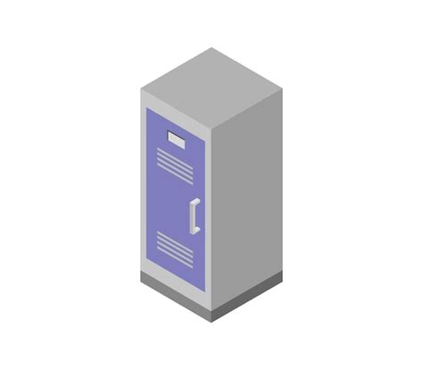Premium Vector Metal Locker Door Isometric