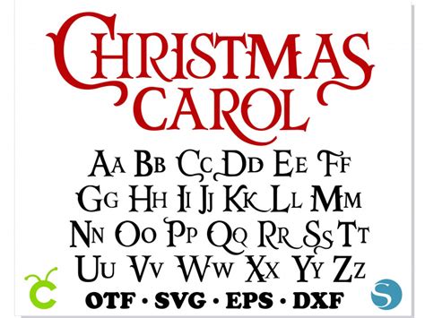 Christmas Carol Font Svg Cricut Christmas Carol Font Otf Christmas