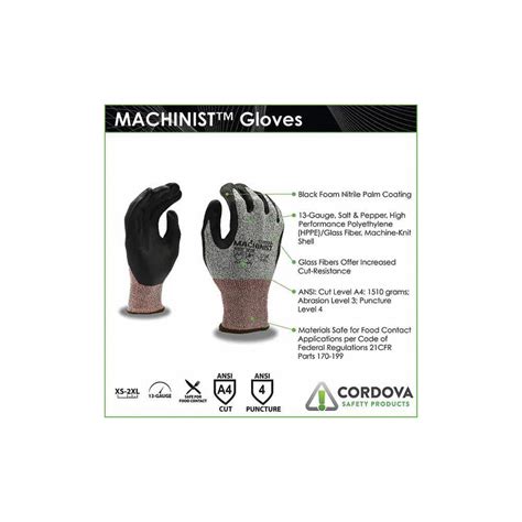 Cordova Cut Puncture Abrasion Resistant Gloves Cordova Size