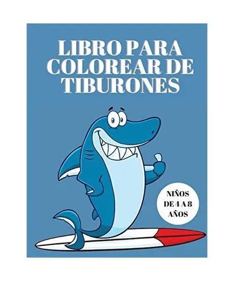 LIBRO PARA COLOREAR de tiburones para niños de 4 a 8 años Smith