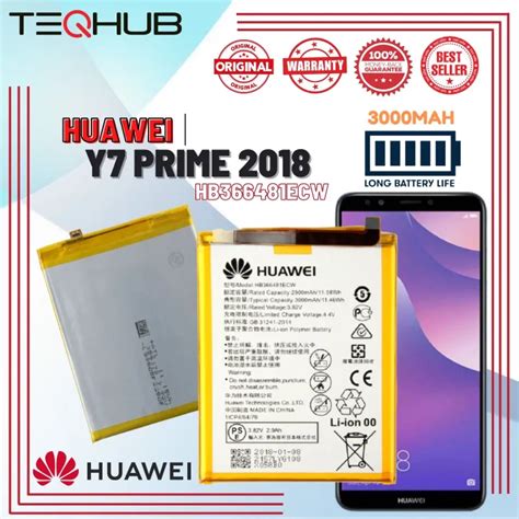 ORIGINAL Huawei Y7 Prime 2018 Battery 3000mAh Model HB366481ECW