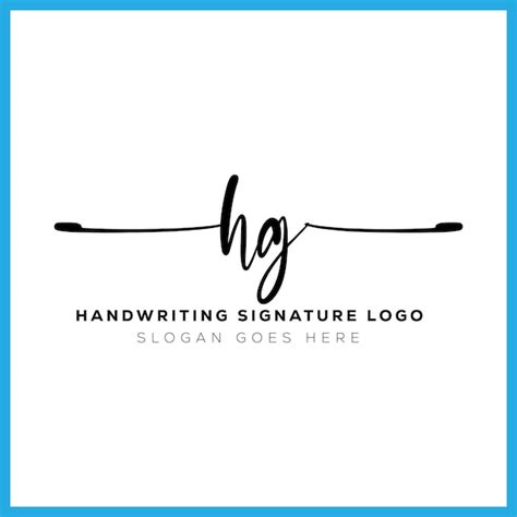 Premium Vector Hg Initials Handwriting Signature Logo Hg Letter Real