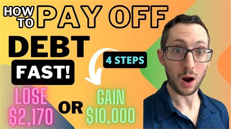 Best Ways To Pay Off Debt Fast Become Debt Free In 4 Steps Youtube