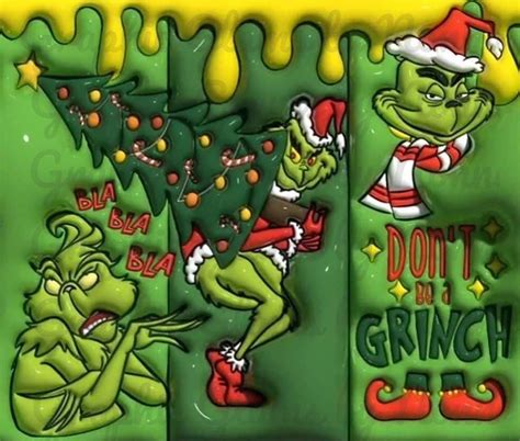 Ready To Press Sublimation Transfers For 20oz Tumblers The Grinch Part