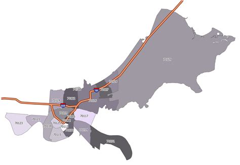 New Orleans Zip Code Map Gis Geography