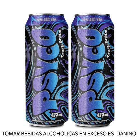 Pack 2 Rtd Psyco Crazy Grape x 473 Ml Tambo Cada vez más cerca