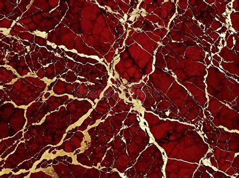 Seamless Red and Gold Marble Texture. Stock Illustration - Illustration ...