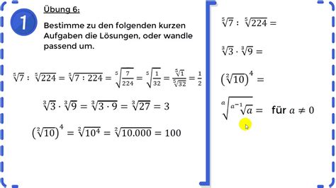 Potenzen Wurzeln Wurzelgesetze Bung Neues Konzept Youtube