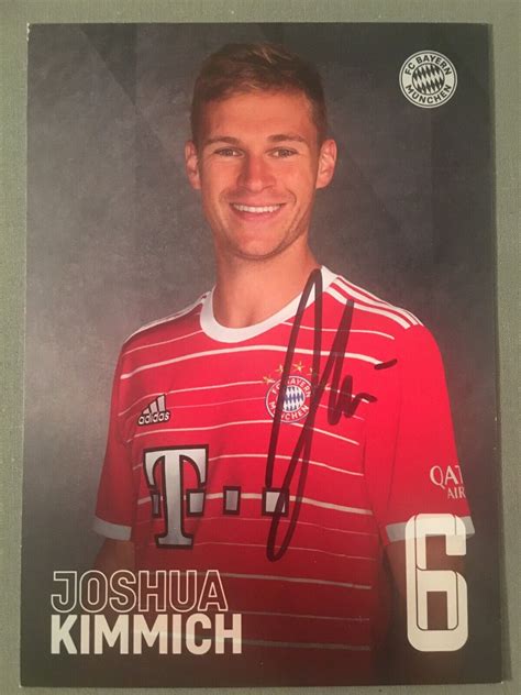 Handsignierte Autogrammkarte JOSHUA KIMMICH FC Bayern München 22 23