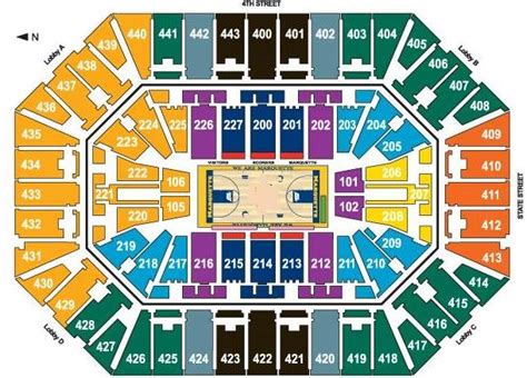 Marquette Basketball Seating Chart A Visual Reference Of Charts Chart Master