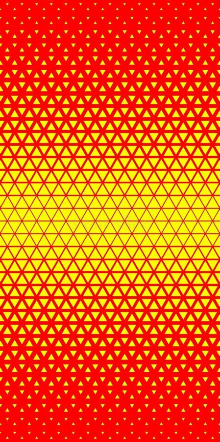 Red Orange Yellow Halftone Triangles Pattern Abstract Geometric