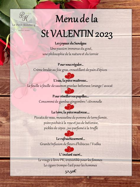 Le Programme De La St Valentin Le Petit Kohlberg