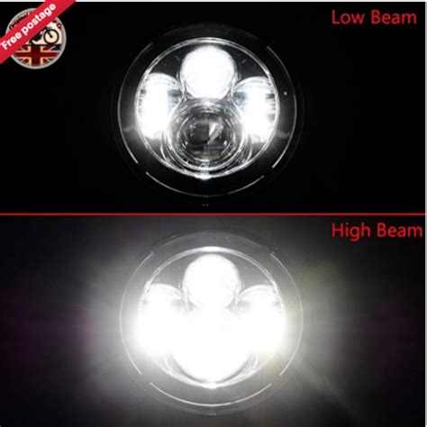 Motorbike Cafe Racer Led Headlight Metal Casing W Dot E Approved