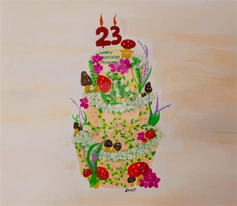 23rd birthday cake for DeviantArt by Asagao04 on DeviantArt