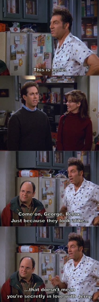 Seinfeld Quote Kramer Notices Georges Girlfriend Looks Like Jerry The Cartoon Seinfeld