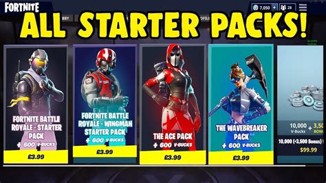 The Evolution Of Fortnite Starter Packs Season 1 Chapter 2 Youtube