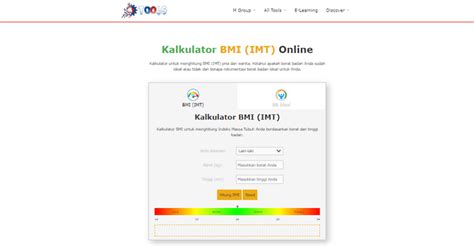 Kalkulator BMI IMT Hitung Berat Badan Ideal M Tools