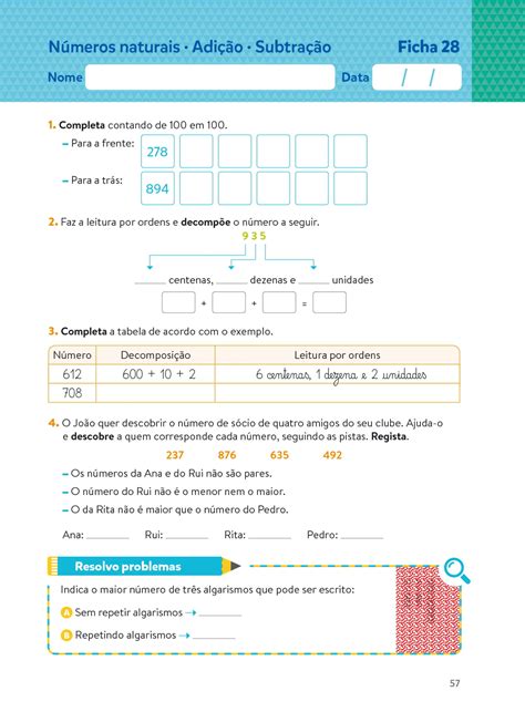 Caderno De Fichas De Matemática 2º Ano 37 Fichas GrÁtis Para Imprimir