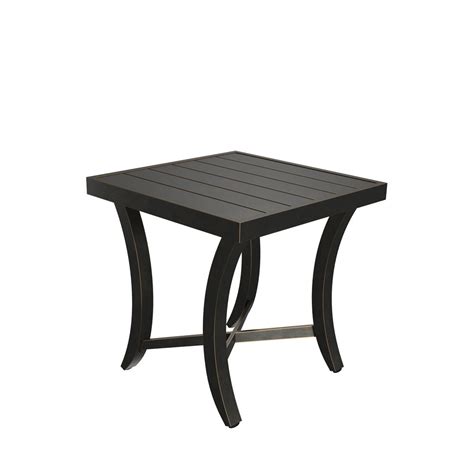 Agio 24 Square Slat Top Side Table By Agio Aluminum Occasional