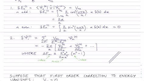 Perturbation Theory In Quantum Mechanics Practice Youtube