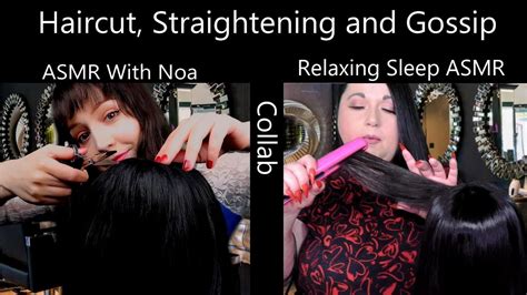 Asmr Haircut Straightening And Gossip Collab With Asmrconnoa Hair