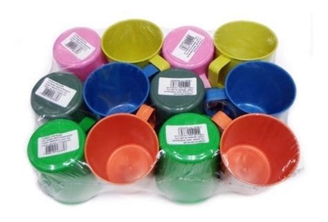 Kit 50 Caneca Plástica Para Merenda Escolar 300 Ml Cores Parcelamento