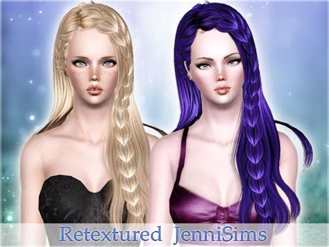 Jenni Sims Newsea`s Melissa Hairstyle Retextured Sims 4 Hairs Sims