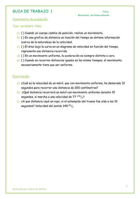 Movimiento Rectilineo Uniforme Pdf