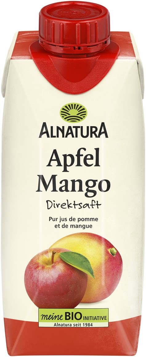 Apfel Mango Direktsaft Ml In Bio Qualit T Von Alnatura