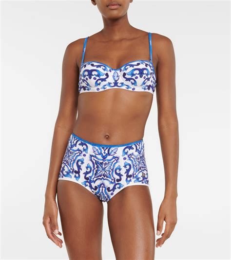 Dolce Gabbana Printed Balconette Bikini Dolce Gabbana