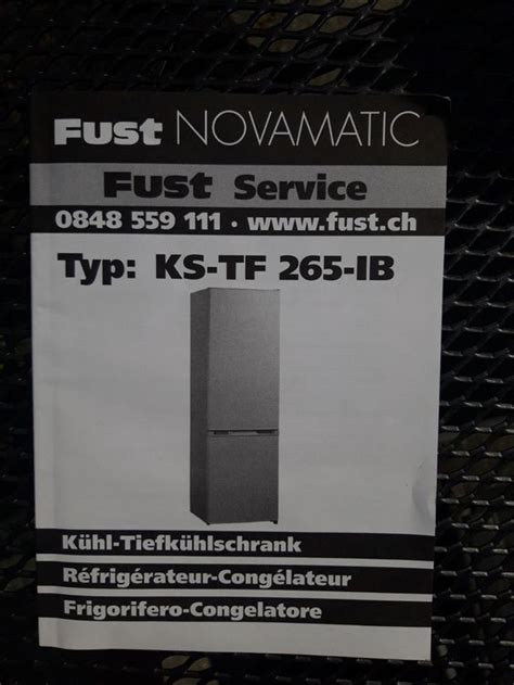 Fust Novamatic Ks Tf 265 Ib Kaufen Auf Ricardo