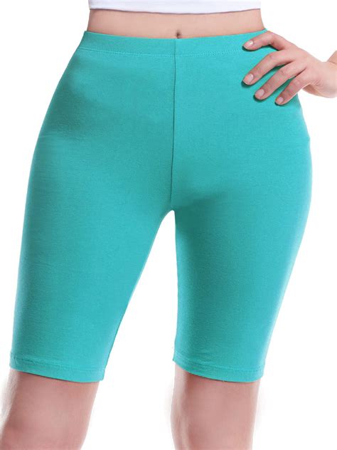 Made By Olivia Womens Basic Solid Active Yoga Biker Shorts